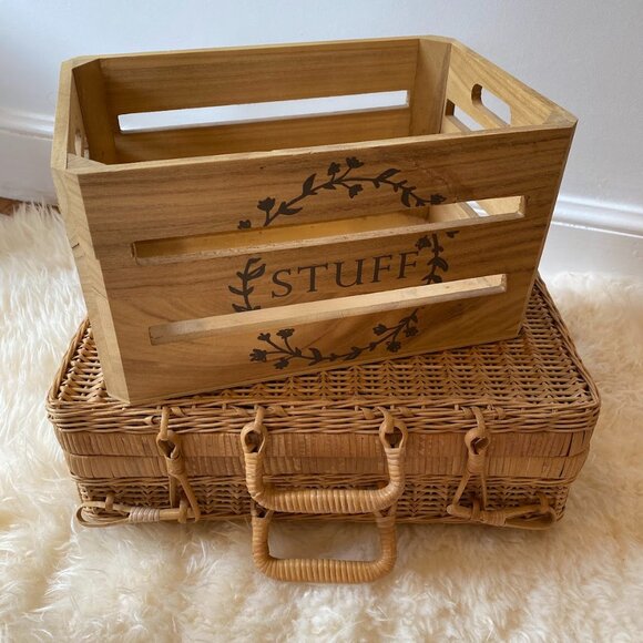 2 Antique Vintage Baskets - Picture 1 of 7